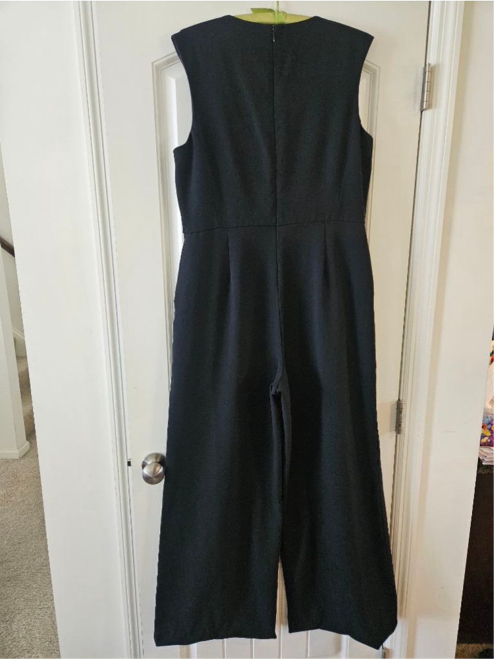 Women's TAHARI ARTHUR S. LEVINE Black Sleeveless Jumpsuit Size 14 - Picture 9 of 9